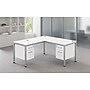 Boss Office Products Simple System 71"W L-Shaped Desk with 2-Pedestals, White (SGSD004-203-WT)~#|#~26DD0575-8DD4-47F6-818555C1DA71DECD_sc7