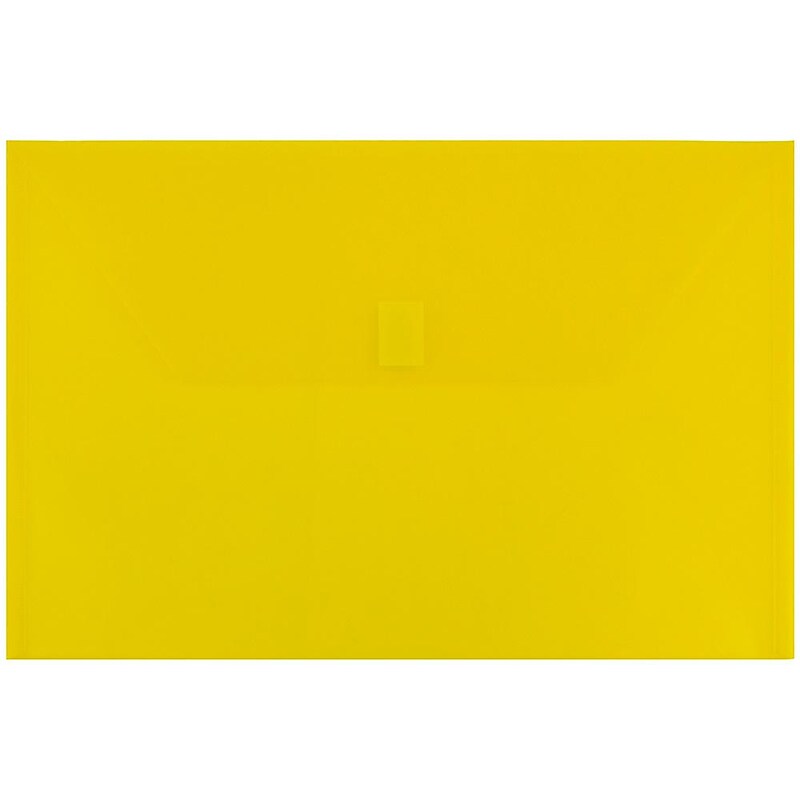JAM Paper Premium Plastic Document File, Legal, Yellow, 3/Pack (235828262X3) image 1