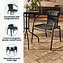 Flash Furniture Black Rattan Indoor-Outdoor Restaurant Stack Chair (TLH-037-BK-GG)~#|#~26EACFC5-45F0-4339-813A1C7E827FBD88_sc7