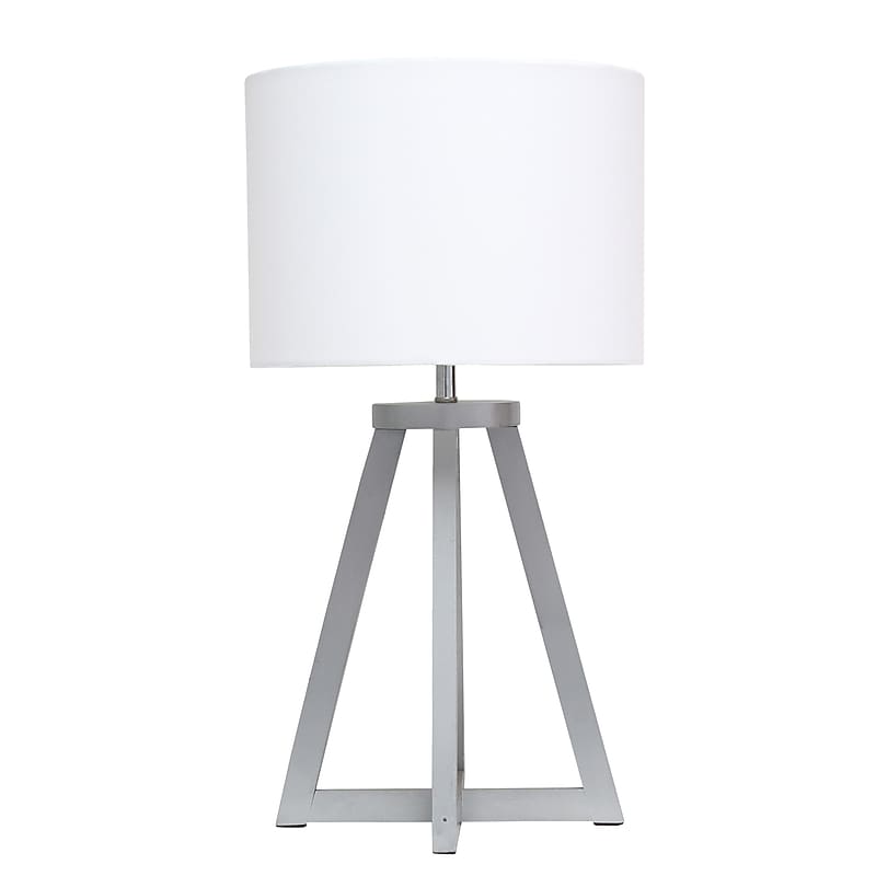 Creekwood Home 19" LED Table Lamp, Gray/White (CWT-1001-GW) image 1