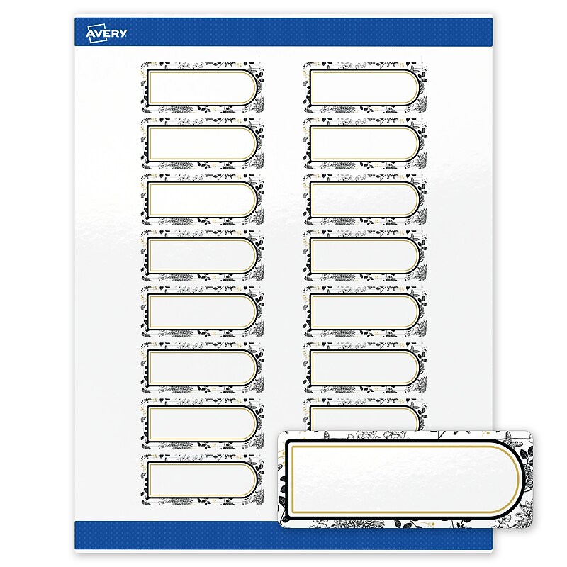 Avery Rectangle Laser/Inkjet Multipurpose Labels, 1" x 2-5/8", White, 160/Pack (19479371012) image 1
