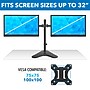 Mount-It! Dual Monitor Desk Stand, Up to 32", Black (MI-2781B)~#|#~26F2AEFE-155B-4614-864864BE61F8AE8D_sc7