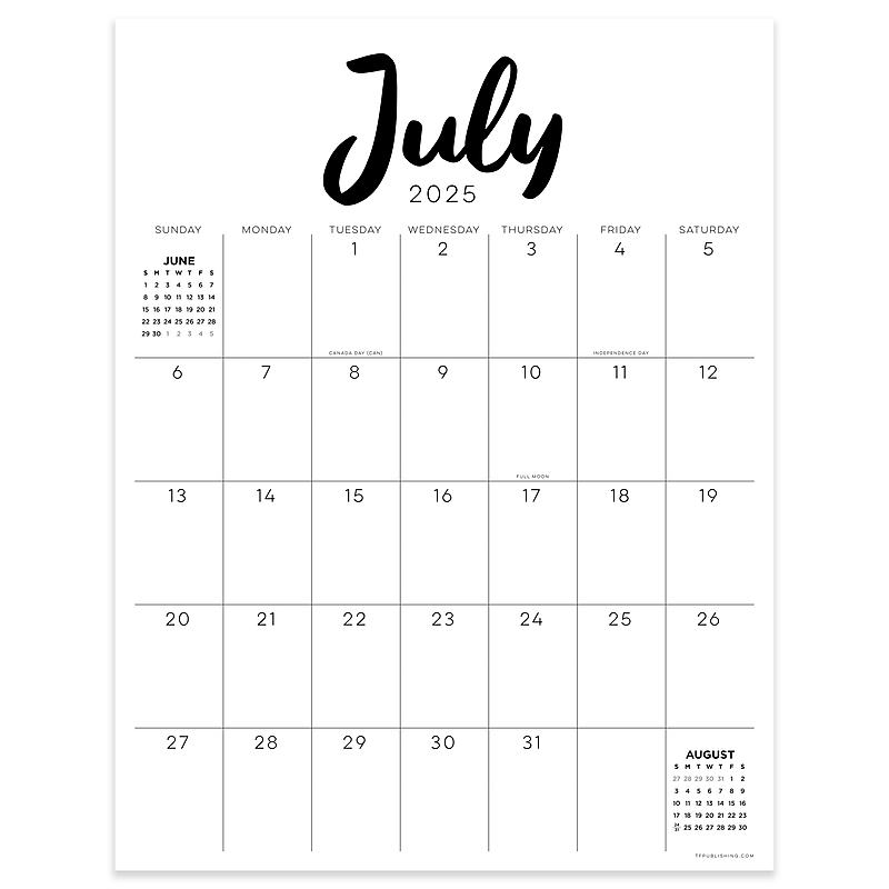 2025-2026 TF Publishing 17" x 22" Academic Monthly Wall Calendar (AY26-8212) image 1