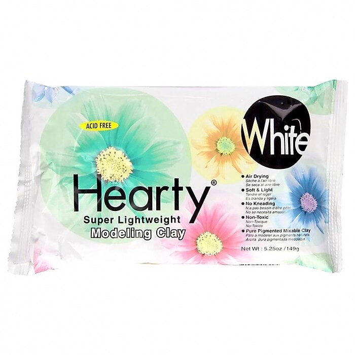 Activa Hearty Super Lightweight Modeling Clay, White, 5.25 oz
