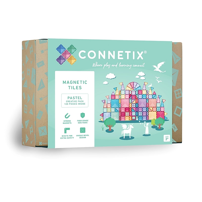 Connetix Magnetic Tiles Pastel Creative Pack, 120 Pieces (CNTP00120CR) image 1