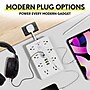 Overtime OS70 22-in-1 Multi-Port Power Strip with 16 AC Outlets, 3 USB-A & 3 USB-C Ports, White (OADOS70)~#|#~26FB924F-176B-484A-910AA33E9878EC93_sc7