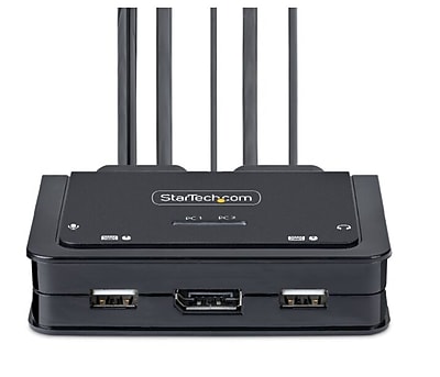 Startech 2-Port USB-C Cable KVM Switch, 4K 60Hz DisplayPort Output (C2-D46-UC2-CBL-KVM) Simolary simolary.com