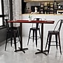 Flash Furniture Laminate Table Top with 22'' x 22'' Bar-Height Table Bases, 30'' x 60'', Mahogany (XUMA3060T2222B)~#|#~26FC9AB9-1131-4993-A6A9A458FE28FCA1_sc7