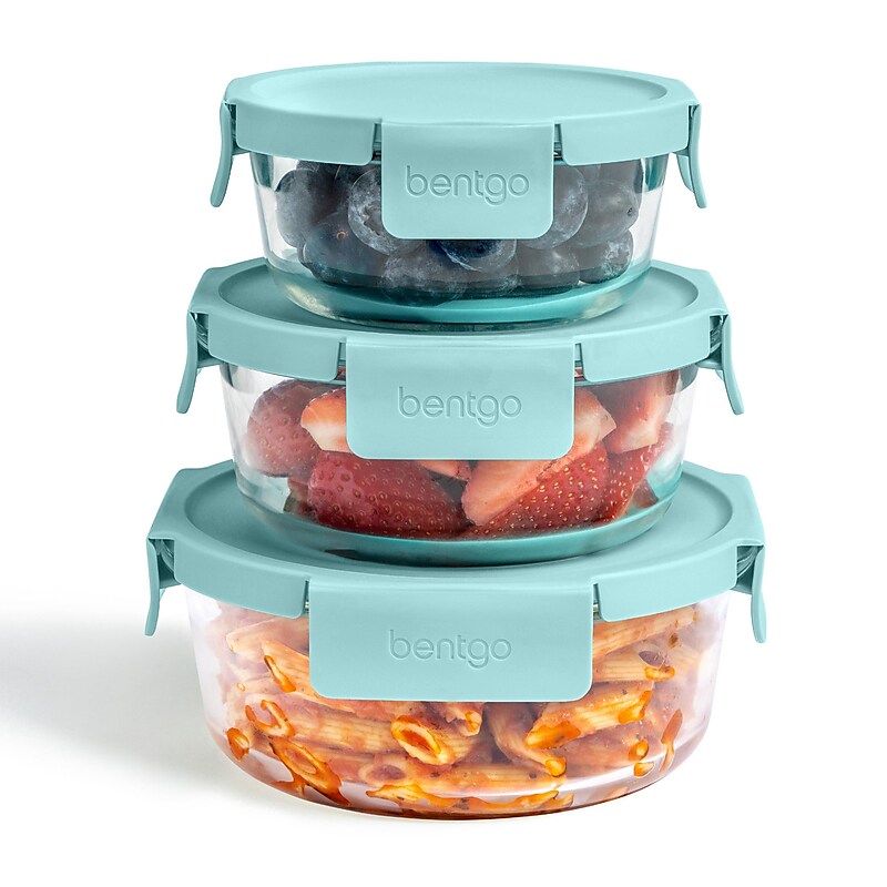 bentgo Glass Leak-Proof Containers, 3/Set (BGPLGLPK4-SA) image 1