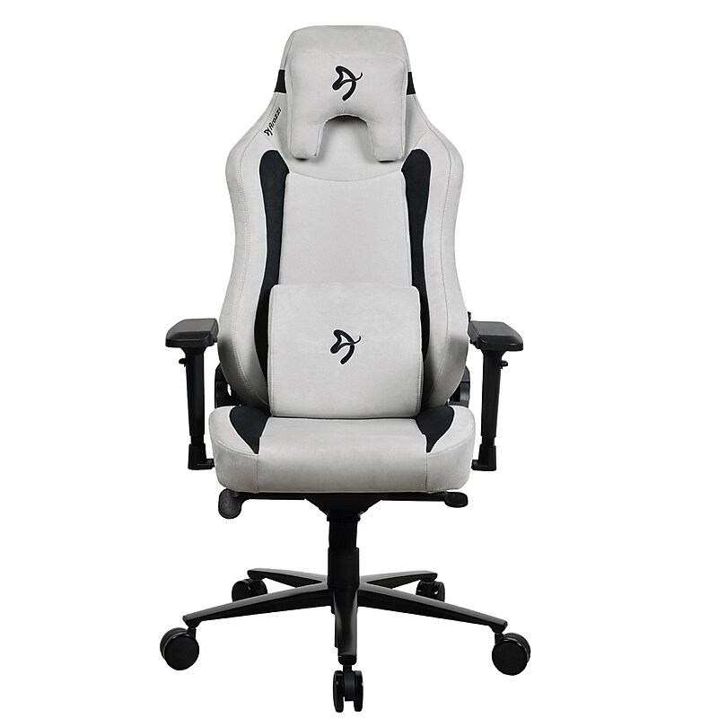 Arozzi Vernazza Supersoft Fabric Ergonomic Racing Gaming Chair, Light Grey (VERNAZZA-SPSF-LG) image 1