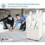 AdirOffice 20-Slot Mobile Roll File, Lockable, 24.75"H x 15.25"W x 13.25"D, White (624-WHI-KIT1)~#|#~27095A03-CA62-410A-9EA3CF31EFA08870_sc7
