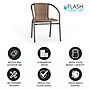 Flash Furniture Dark Brown Rattan Indoor-Outdoor Restaurant Stack Chair (TLH-037-DK-BN-GG)~#|#~2710726B-938B-49A0-B45821EC1CACF523_sc7