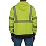 Ergodyne GloWear 8317BK High Visibility Long Sleeve Black Bottom Hooded Sweatshirt, ANSI Type R Class 3, Lime, X-Large (22975)~#|#~27115462-6595-435D-B4657401DC8A68F9_sc7