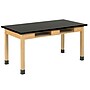 Diversified Woodcrafts School Classroom Rectangular Science Lab Table, 54" x 24", Oak (C720LBBK30N)~#|#~27124BAB-BCFF-4629-8E26D16C7FE4EB6B_sc7