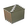 Staples 100% Recycled Reinforced Hanging File Folder, 1/5-Cut Tab, Letter Size, Standard Green, 25/Box (TR16403)~#|#~2714A9B7-C589-4762-97141FC24C21B218_sc7