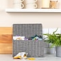 Household Essentials Small Handwoven Paper Rope Wicker Basket with Lid, Gray (HE1194)~#|#~2718D9A7-10E8-4540-B19BEC2E3926BF8C_sc7