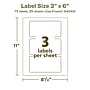 Avery EcoFriendly Laser/Inkjet Rectangle Multipurpose Labels, 3" x 6", White, 75/Pack (94249)~#|#~271B08A4-9E1E-411F-B8C2730C7D6D6DAC_sc7