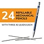 BIC Xtra Precision Mechanical Pencils, 0.5mm, #2 Hard Lead, 24/Pack (MPLMFP241-BLK)~#|#~271E250D-D324-4162-93BD1B4A84D42DDA_sc7