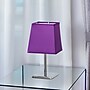 Creekwood Home Square Chrome 9.65" LED Table Lamp, Purple (CWT-1013-PR)~#|#~271EB7A7-DD7B-48C3-AC18477795006C54_sc7