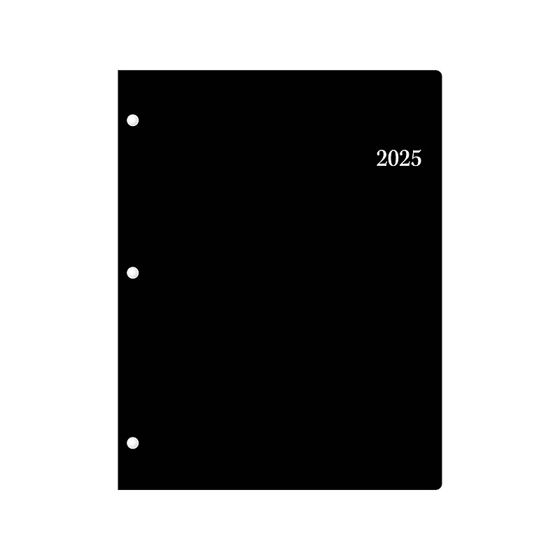 2025 Blue Sky Enterprise 8.5" x 11" Monthly Planner, Plastic Cover, Black (147965) image 1