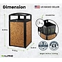 Alpine Industries Steel Outdoor Trash Can with Dome Lid, 40 Gallon, Stone (471-40-STO)~#|#~273A0286-9527-4E1F-B9E34DA7CB8A1C2C_sc7