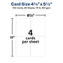 Avery Postcards, Glossy White, 4.25" x 5.5", Inkjet, 100/Pack (08383)~#|#~273BBFBB-56A4-41A3-B63857F588210C21_sc7