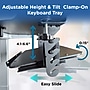 Uncaged Ergonomics KT4 Adjustable Clamp On Keyboard Tray, Black (KT4-B)~#|#~2740A593-478B-44DD-B01A121702F32FEF_sc7