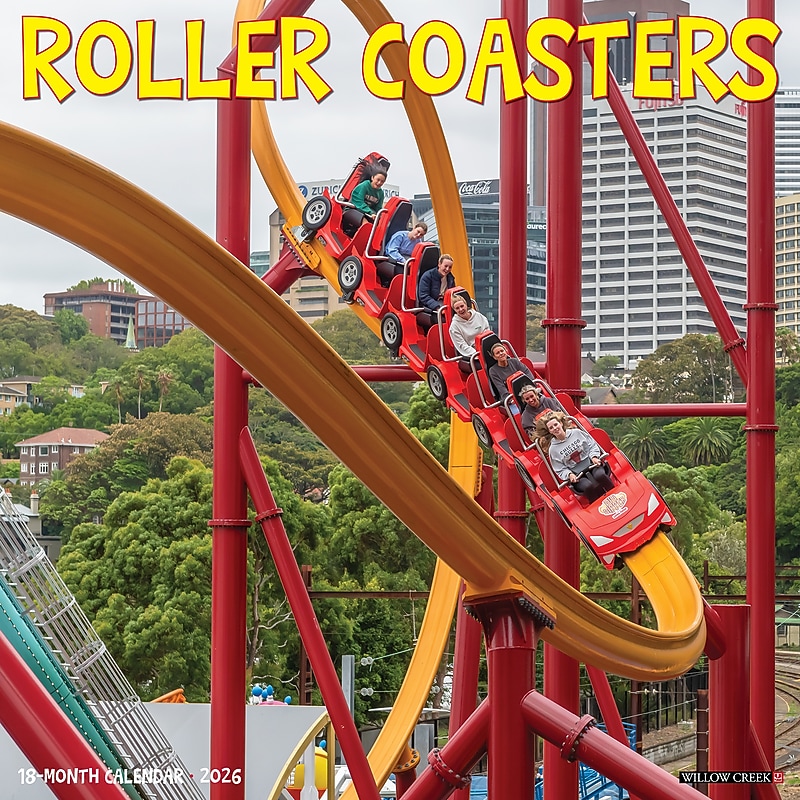 2026 Willow Creek Roller Coasters 12" x 12" Monthly Wall Calendar (55533) image 1