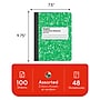 STAPLES Composition Notebook, 9.75” x 7.5”, Wide Ruled, Assorted Colors, 48/Pack~#|#~27425A62-C94B-4DA2-A840BD2EB5DBE32A_sc7