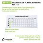 Champion Sports Plastic Bowling Pin Set, Assorted Colors, 10/Set (CHSBP10CLR)~#|#~2744304C-37DF-40BC-A6D801844FE4C0CB_sc7