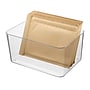 iDESIGN Large Stackable Plastic Storage Bin, Clear (50376)~#|#~2751DFFF-2E95-482C-BE38C4F7CA3D8D9B_sc7