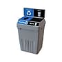 CleanRiver FlexE Plastic Trash & Recycling Bin Combo, 50 Gallon, Gray (FX50B-GY2-R-BE-W-BK)~#|#~2755174D-A846-42B0-B13DB22EC77CAD76_sc7