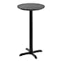 Flash Furniture TopGuard 24" Round Wood Dining Table with X-Base, Black Faux Marble/Black Base (STRD24BMAT2222B)~#|#~275C4010-DEF0-446C-9A6B440B54E02359_sc7