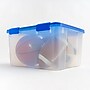 Iris WeatherPro 44 Quart Storage Bin with Latching Lid, Plastic, Clear, 4/Pack (500132)~#|#~276B34C1-3C0A-45EA-81FC88F1ABAE2C3A_sc7