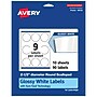 Avery Laser/Inkjet Decorative Edge Multipurpose Labels, 2.5"  x 2.5", Glossy White, 90/Pack (94516)~#|#~276DA198-51DB-46CB-BD1C83652AA9E50D_sc7