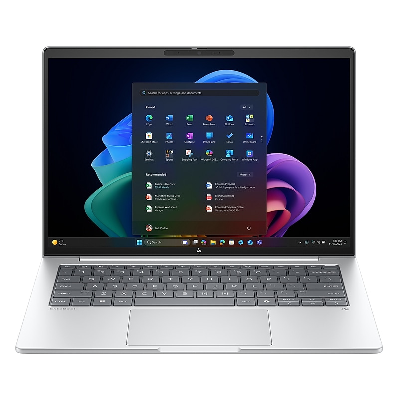 HP EliteBook 8 16” IPS Touchscreen AI Laptop, Intel CU 7 268V, 32GB RAM, 1TB SSD, Backlit Keyboard, Windows 11 Pro image 1