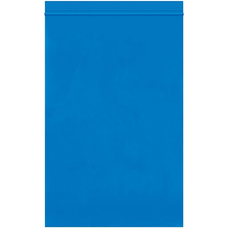 6" x 9" Reclosable Poly Bags, 2 Mil, Blue, 1000/Carton (PB3615BL) image 1