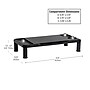 Mind Reader Monitor Stand Desktop Organizer, Plastic, 2/Pack, Black~#|#~276F1EDD-63F9-4999-91170342CC7B6FCC_sc7