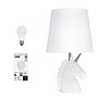 Creekwood Home Whimsilux 15.5" LED Table Lamp, White/Silver Glitter (CWT-2023-SL-LB)~#|#~27713F4F-CE62-4434-87BD6CCB4F5D1F4F_sc7