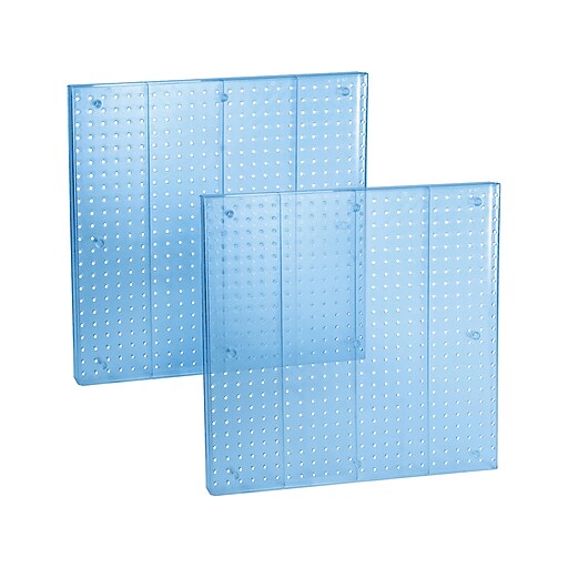 Azar 24" x 24" Pegboard Wall Panel, Blue, 2/Pack (772424BLU2PK) Staples