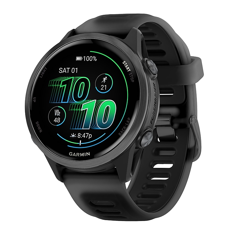 Garmin Forerunner 570 Smartwatch, GPS, 42mm, Slate Gray & Black Silicone Band (010-02970-00) image 1