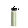 DENY Designs Spring Stripe II by Avenie Stainless Steel Double Wall Insulated Water Bottle, 18 oz., Green/White (88752-WBTL05)~#|#~2776417E-A508-4E77-90E1FFF149030014_sc7