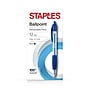 Staples Ballpoint Retractable Pens, Fine Point, Blue Ink, Dozen (50788)~#|#~27776928-2298-49AD-96F5B80615FD47F0_sc7