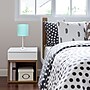 Simple Designs 19.5" LED Table Lamp, White/Aqua Shade (LT2024-AOW-CCLB)~#|#~27792E4E-2818-42E1-B7EAD074903F5A7A_sc7