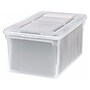 Iris Plastic File Box with Attached Flip Top Lid, Letter Size, Clear, 5/Pack (139921)~#|#~2779E656-BBD6-4151-A48B23FBF3B07A87_sc7