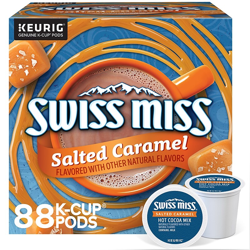 Swiss Miss Salted Caramel Hot Cocoa Mix, Keurig® K-Cup® Pods, 88/Carton (5000369264CT) image 1