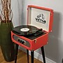 Victor Andover Dual-Bluetooth Belt-Drive 5-in-1 Suitcase-Style Record Player with Legs, Red (VWRP-3200-RD)~#|#~277B2844-B414-4E00-BBCAEF65F2182217_sc7