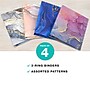 Global Printed Products Marble 1" 3-Ring Non-View Binders, Multicolored, 4/Pack (GPP-0096-A)~#|#~277F6FC3-DEA2-4216-A06D757F498862BC_sc7