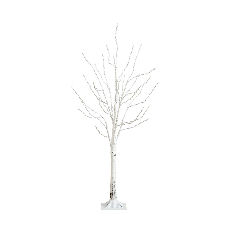 Nearly Natural 4-ft Pre-Lit Artificial White Birch Tree with 240 Color Changing LED Lights (T4920) image 1
