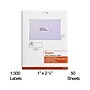 Staples Laser/Inkjet Address Labels, 1 X 2 5/8", Clear, 30 Labels/Sheet, 50 Sheets/Pack, 1500/Box (ST18081-CC)~#|#~2782D2CE-E6B2-4731-B6F385B7E3E45ED5_sc7